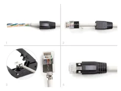 Delock Stecker RJ45, S/FTP, Cat.6A/7 25 Stück, Transparent