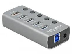 Delock USB-Hub 63262 USB 3.0 - 4x USB-A / 1x Ladeanschluss