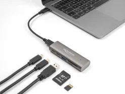 Delock USB-Hub 2x 10 Gbps USB Typ-C und 1 x USB Type-A
