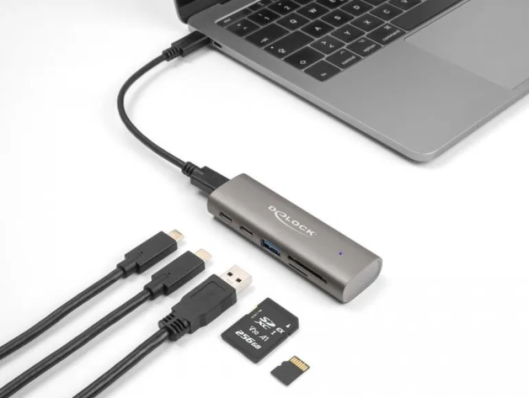 Delock USB-Hub 2x 10 Gbps USB Typ-C und 1 x USB Type-A