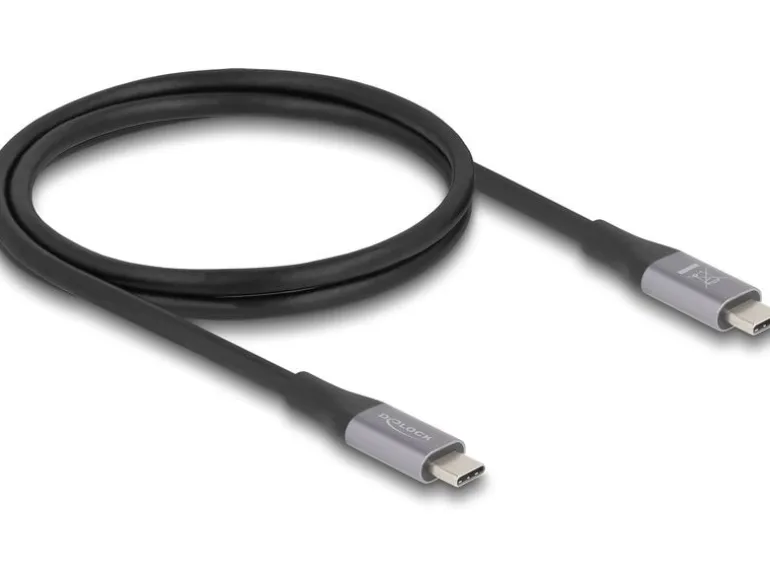 Delock USB4-Kabel 40 Gbps PD 3.1 240 W USB-C - USB-C 1 m