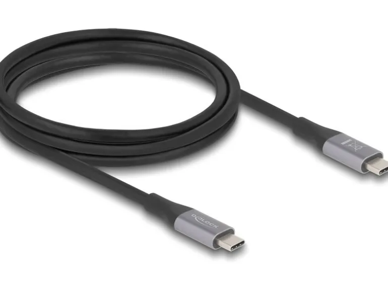 Delock USB4-Kabel 40 Gbps PD 3.1 240 W USB-C - USB-C 2 m