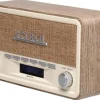 Denver DAB-18 lW DAB+ FM Retro Echtholzgehäuse Bluetooth AUX LCD