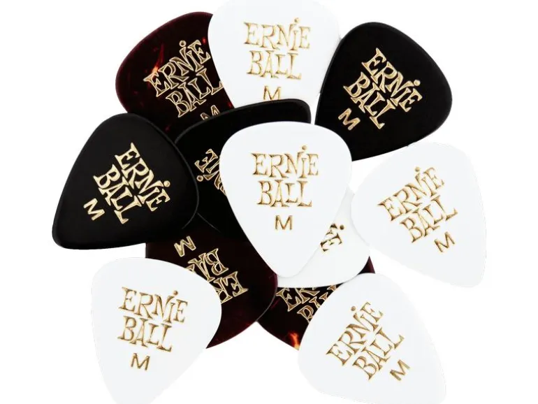 Ernie Ball Medium Zelluloid Picks 0.72 mm – 12er Pack