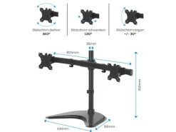 Fellowes Tischständer Seasa Doppel Monitorarm bis 16 kg