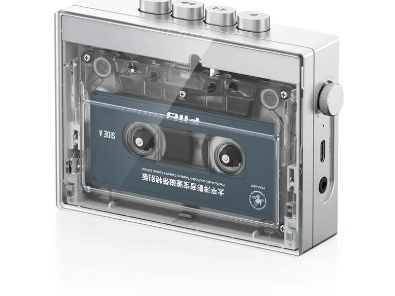 FiiO Portabler Kassettenspieler CP13 Silber; Transparent