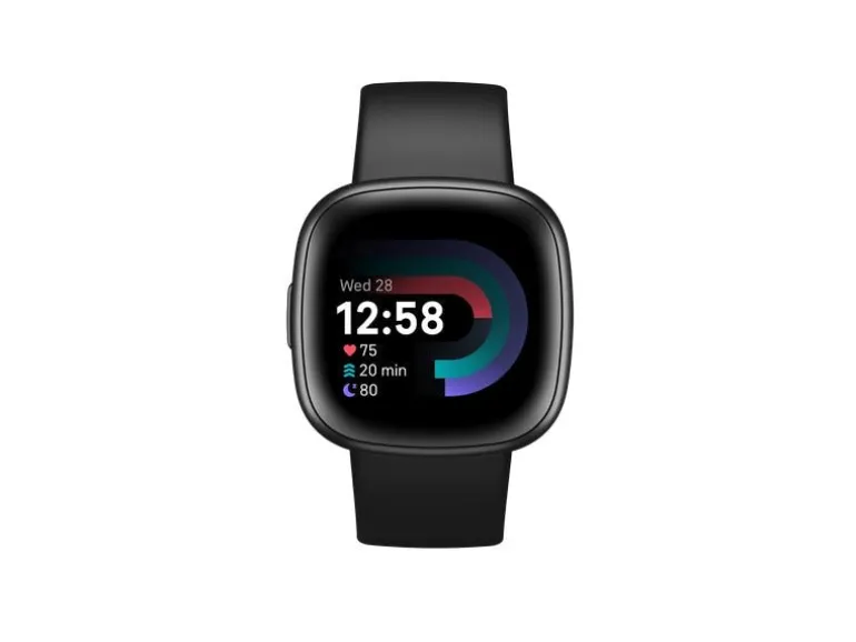 Fitbit GPS-Sportuhr Versa 4 Smartwatch Schwarz/Schwarz