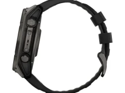 GARMIN Sportuhr Fenix 8 Solar Sapphire, 51 mm Schwarz