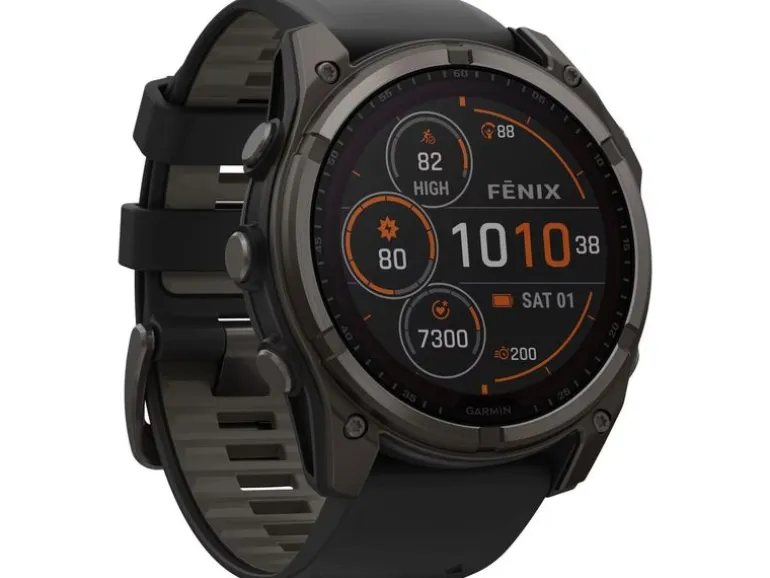 GARMIN Sportuhr Fenix 8 Solar Sapphire, 51 mm Schwarz