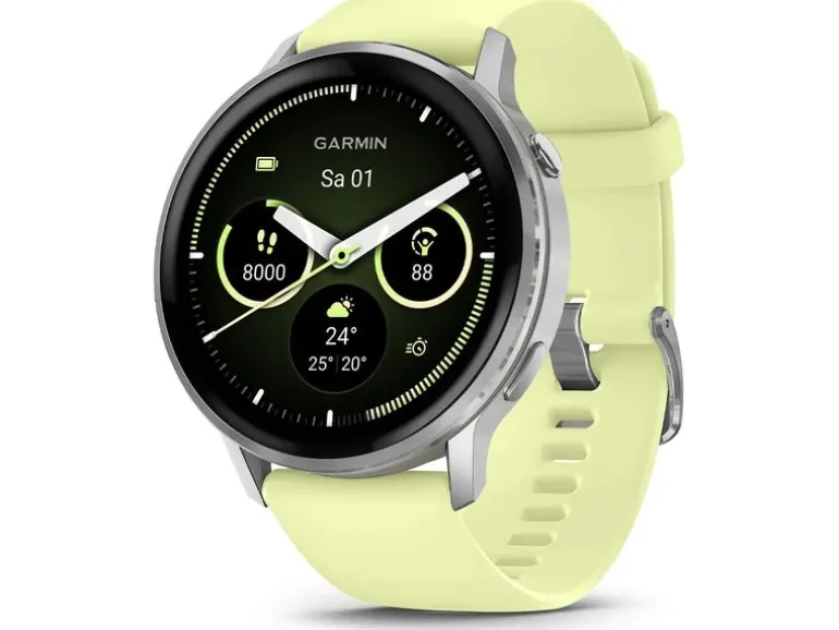 GARMIN Venu 4 45 mm, Edelstahl und faserverstärktes Polymer, Gelb