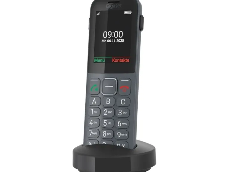 Gigaset Schnurlostelefon Comfort 600 SIM Schwarz/Grau