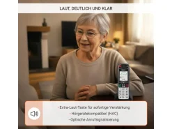 Gigaset Schnurlostelefon EASY 500A Schwarz mit Anrufbeantworter