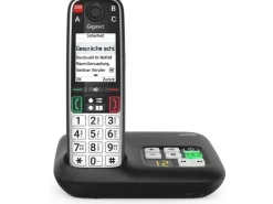 Gigaset Schnurlostelefon EASY 500A Schwarz mit Anrufbeantworter