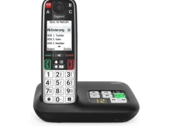 Gigaset Schnurlostelefon EASY 500A Schwarz mit Anrufbeantworter