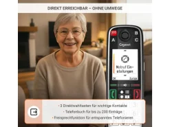Gigaset Schnurlostelefon EASY 500 Schwarz/Silber