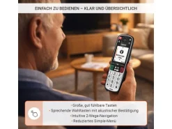 Gigaset Schnurlostelefon EASY 500 Schwarz/Silber