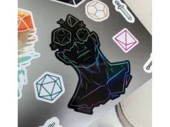 Glass Staff Sticker Holographic Head in the Game Schwarz