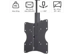Hama Technics AG TV-Deckenhalterung bis 117 cm (46") Schwarz
