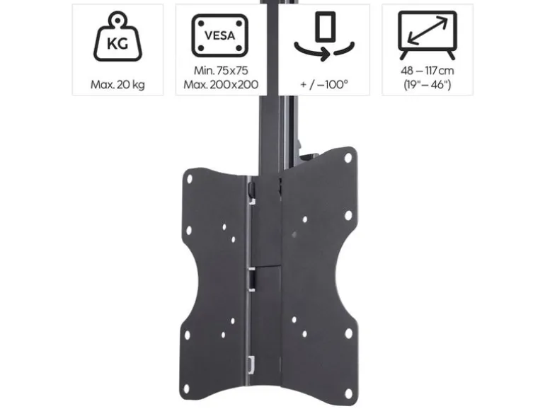 Hama Technics AG TV-Deckenhalterung bis 117 cm (46") Schwarz