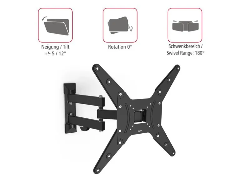 Hama Technics AG TV-Wandhalterung 65" Schwarz