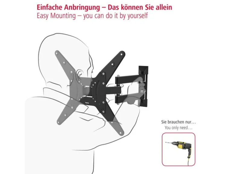 Hama Technics AG TV-Wandhalterung 65" Schwarz