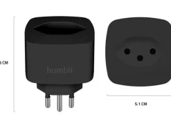 hombli Smart Socket CH, Schwarz, 3er-Set