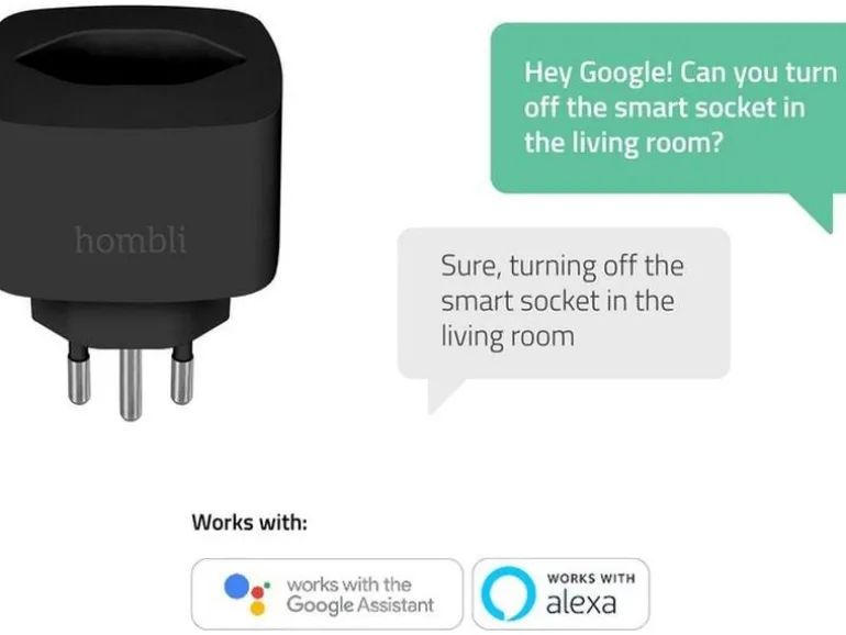 hombli Smart Socket CH, Schwarz, 3er-Set