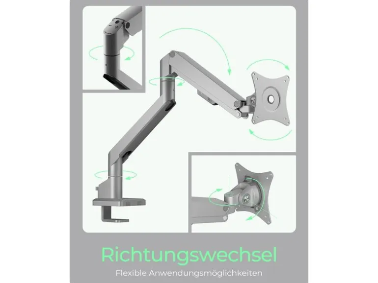 ICY BOX Tischhalterung bis 9 kg – Silber