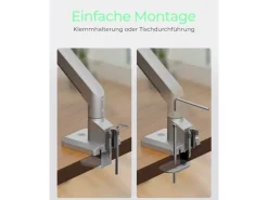 ICY BOX Tischhalterung bis 9 kg – Silber