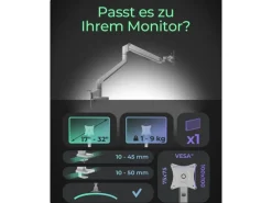 ICY BOX Tischhalterung bis 9 kg – Silber