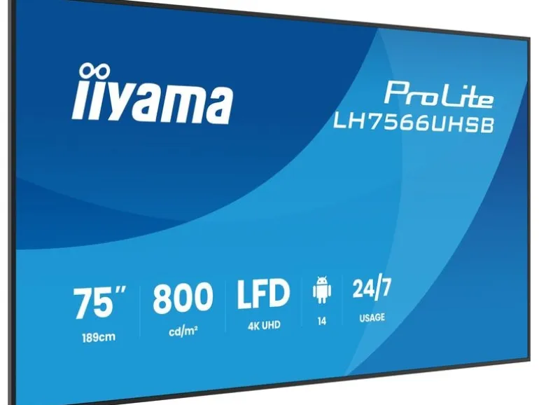 iiyama Public Display ProLite LH7566UHSB-B1AG 75 "