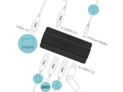 i-tec USB-Hub USB 3.0 Charging 4 Port + Power Adapter
