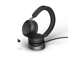 Jabra Headset Evolve2 75 Duo MS Schwarz, USB-C, inkl. Ladestation