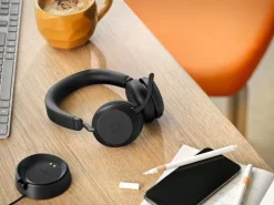 Jabra Headset Evolve2 75 Duo MS Schwarz, USB-C, inkl. Ladestation