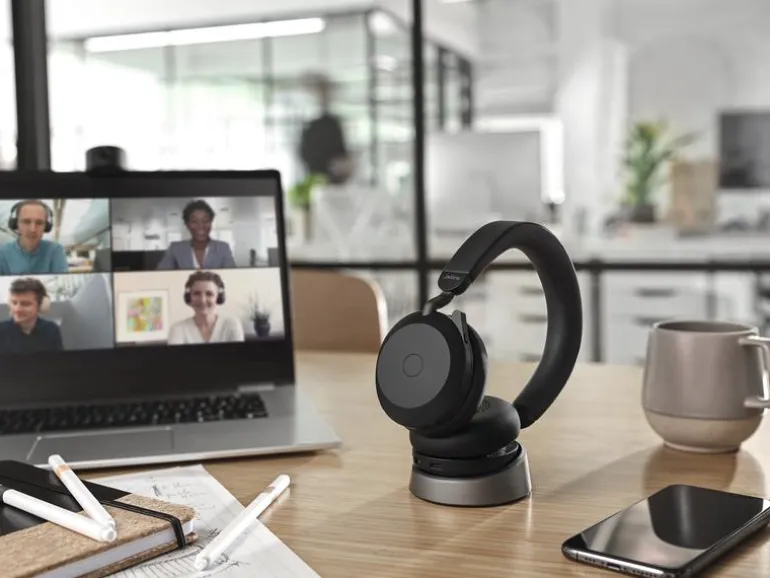 Jabra Headset Evolve2 75 Duo MS Schwarz, USB-C, inkl. Ladestation