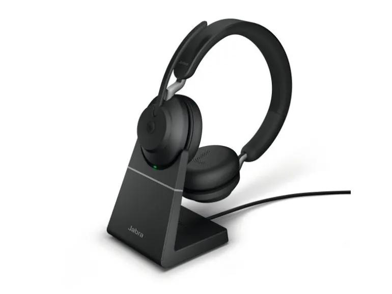 Jabra Headset Evolve2 65 Duo MS Schwarz, USB-C, inkl. Ladestation
