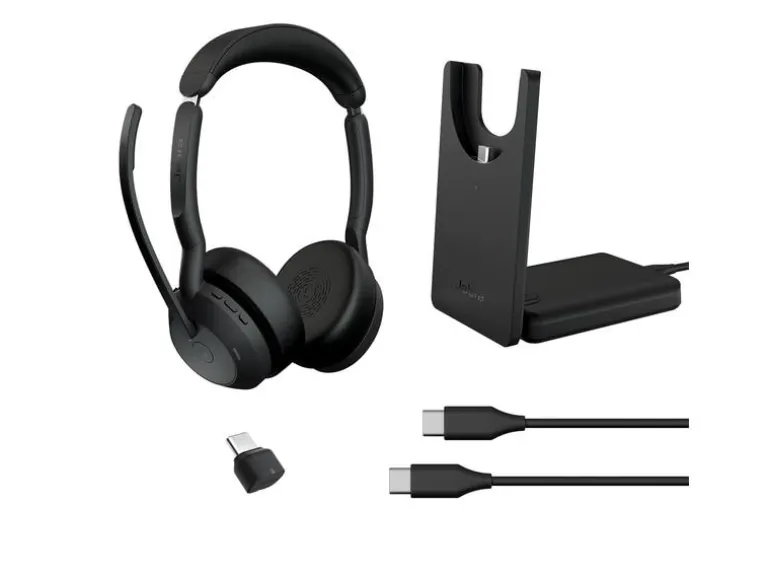 Jabra Headset Evolve2 55 Duo MS, USB-C, inkl. Ladestation