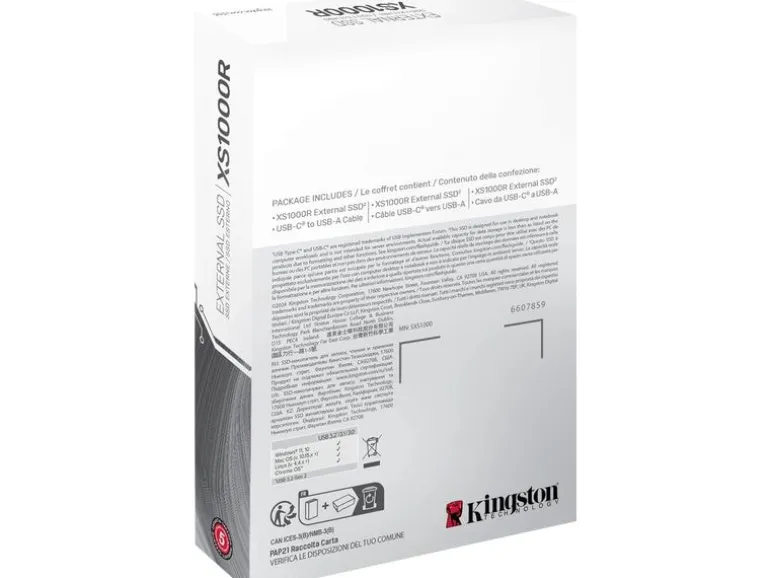 Kingston Externe SSD XS1000 2000 GB, Rot