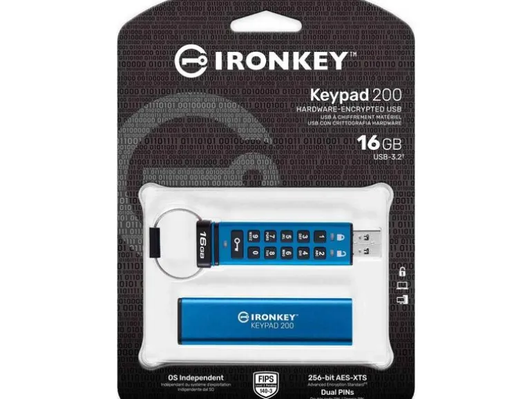 Kingston USB-Stick IronKey Keypad 200 16 GB