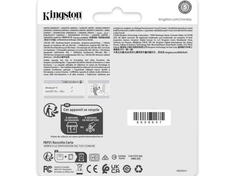 Kingston USB-Stick IronKey Locker+ 50 G2 64 GB