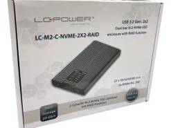 LC-Power Externes Gehäuse LC-M2-C-NVME-2X2-RAID M.2/U.2 SSD