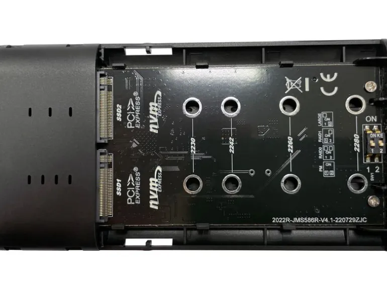 LC-Power Externes Gehäuse LC-M2-C-NVME-2X2-RAID M.2/U.2 SSD