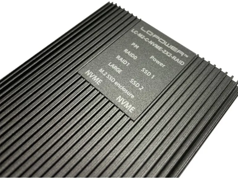 LC-Power Externes Gehäuse LC-M2-C-NVME-2X2-RAID M.2/U.2 SSD