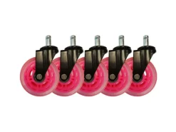 LC-Power Gaming Stuhlrollen 5er Set Pink