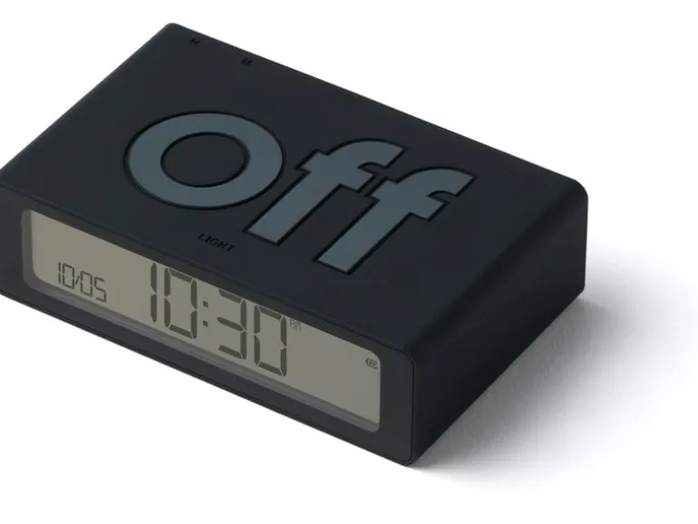 Lexon Digitalwecker Flip Mini Schwarz
