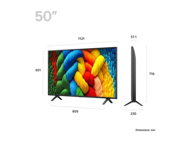 LG TV 50NANO80A6B 50", 3840 x 2160 (Ultra HD 4K), LED-LCD