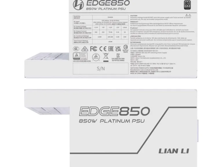 Lian Li Netzteil EDGE EG0850 80 PLUS Platinum 850 W