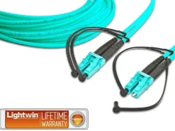 Lightwin LWL-Patchkabel Multimode LC – LC, OM3, Duplex, 0.5 m