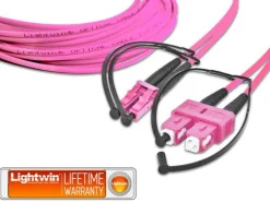 Lightwin LWL-Patchkabel Multimode LC – SC, OM4, Duplex, 1.5 m