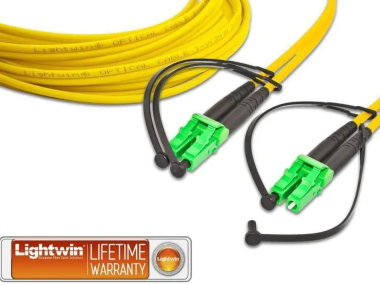 Lightwin LWL-Patchkabel Singlemode LC/APC – LC/APC, OS2, Duplex, 3 m